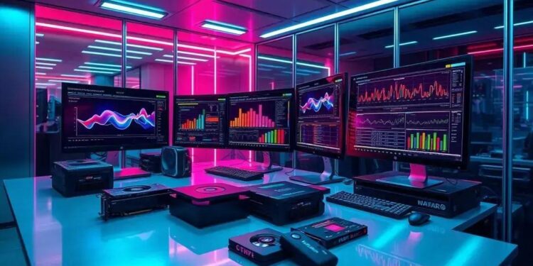 Top 5 SSDs, GPUs e CPUs mais potentes para IA, Trading e Renderização em 2025.