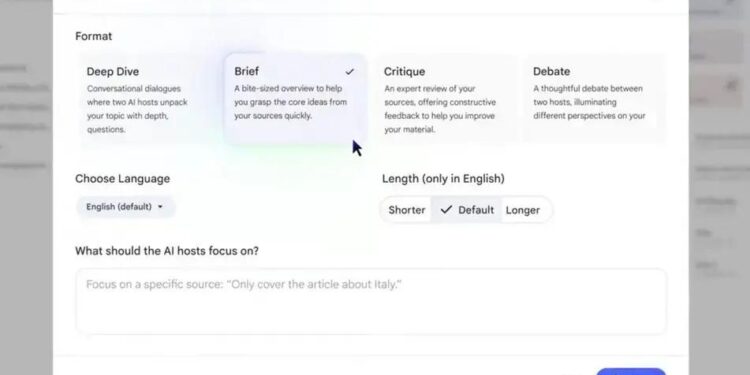 A NOVA FERRAMENTA do Google para CUSTOMIZAR Resumos em Áudio – Confira! 1 A NOVA FERRAMENTA do Google para CUSTOMIZAR Resumos em Áudio – Confira!