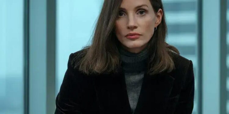 Jessica Chastain REBATENDO adiamento da série "The Savant" no Apple TV+