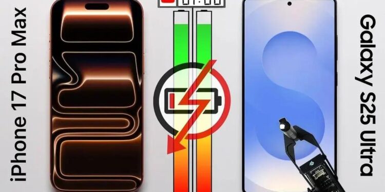 Teste de Bateria: O iPhone 17 Pro Max DESBOLADO em Comparativo com Galaxy S25 Ultra! 1 Teste de Bateria: O iPhone 17 Pro Max DESBOLADO em Comparativo com Galaxy S25 Ultra!